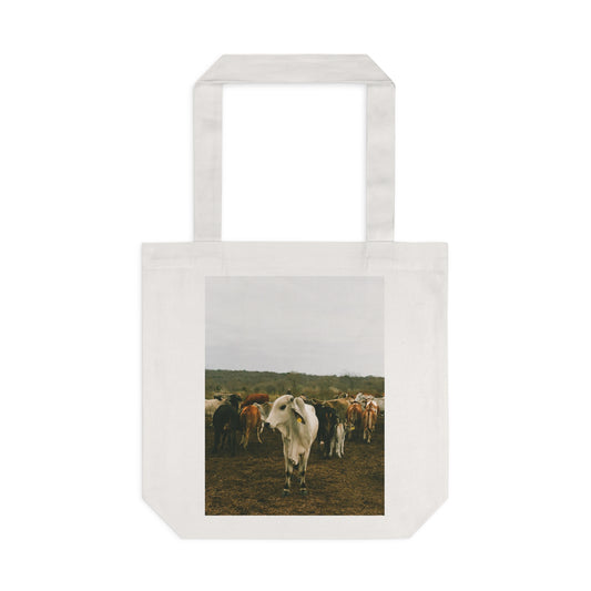 Yoke Cotton Tote Bag